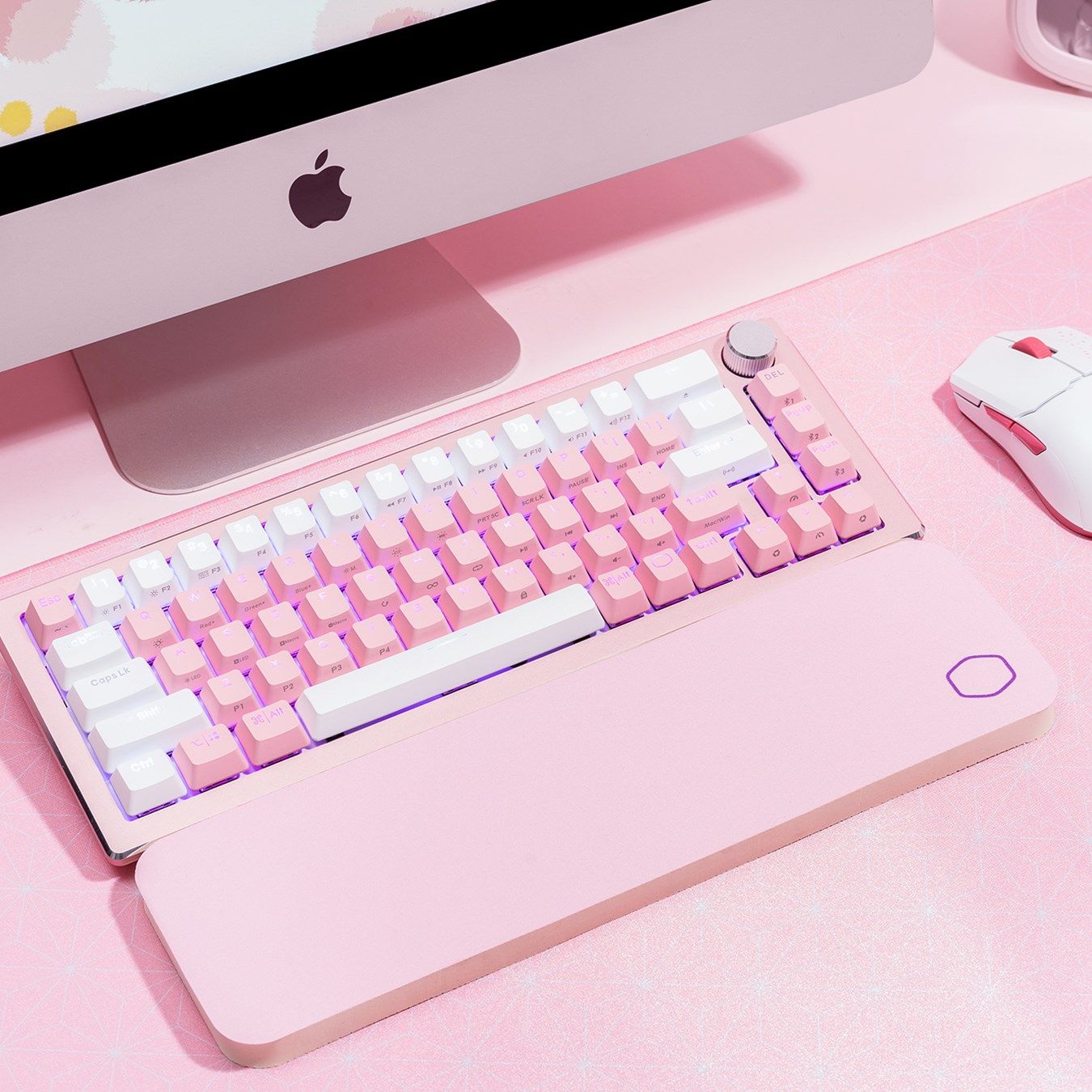 cooler master’s limited edition sakura collection re-run features a pink keyboard and a minimalist mouse