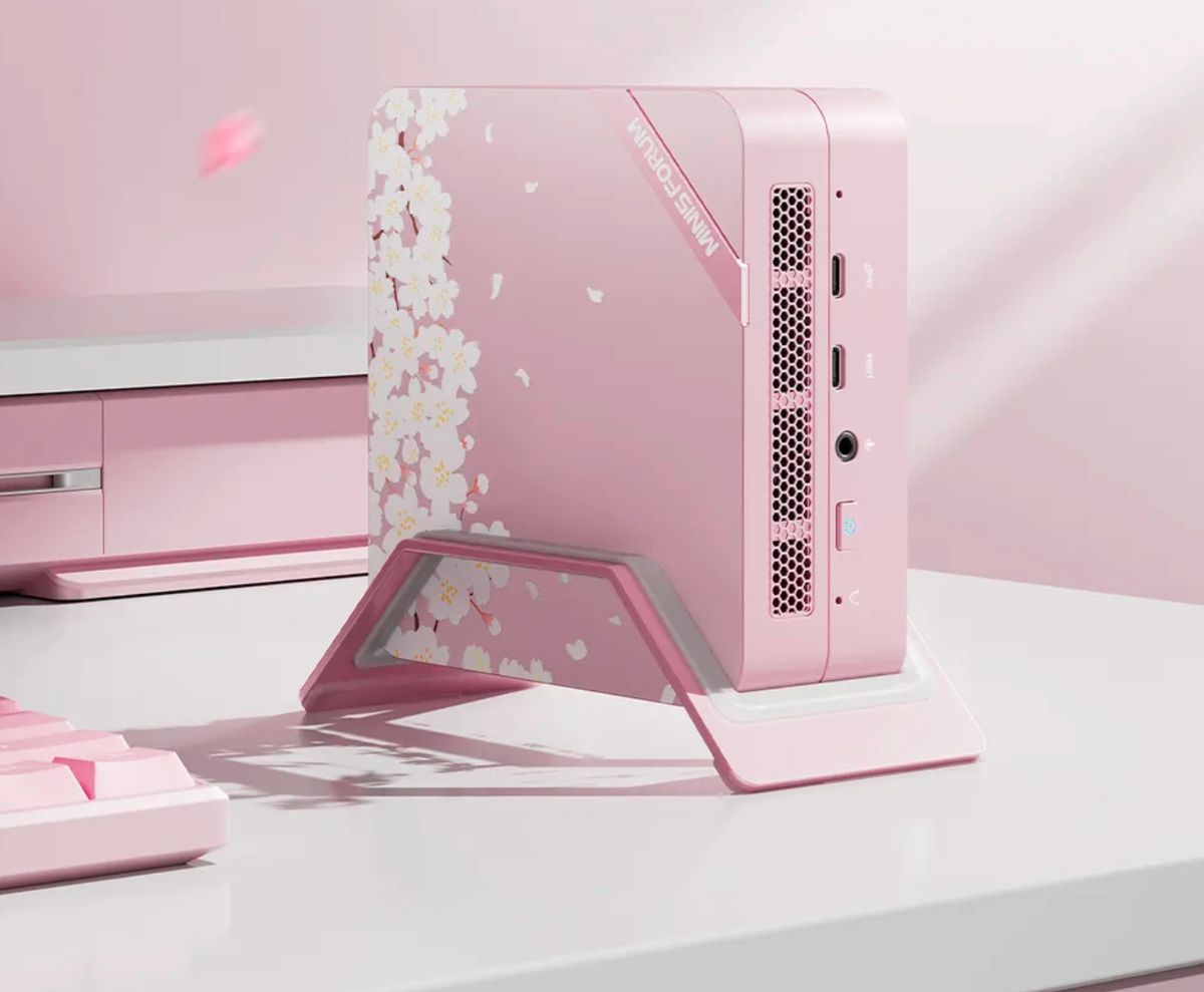this sakura-themed mini PC might be one of the prettiest pre-builts I've  ever seen
