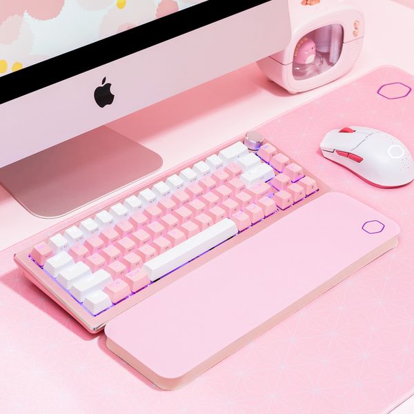 cooler master’s limited edition sakura collection re-run features a pink keyboard and a minimalist mouse